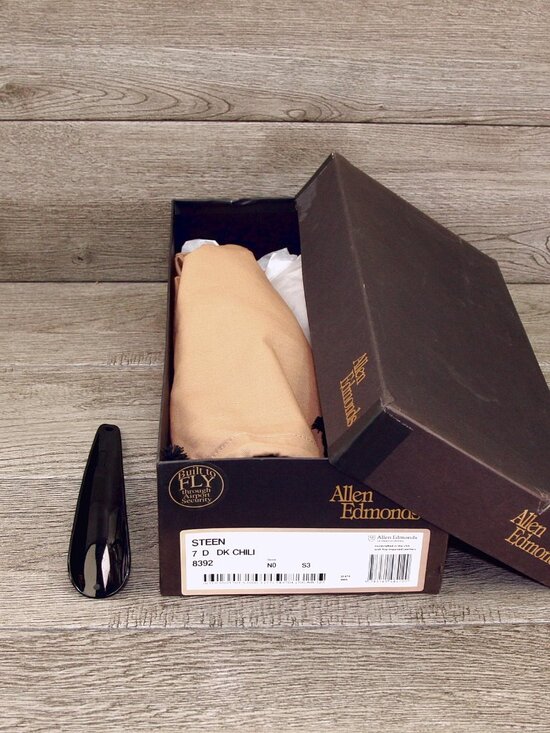 * NIB * $395 Allen Edmonds STEEN Dress Loafer 7 D Dark Chili * add $15 new Trees main image 12
